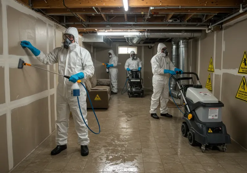 Basement Moisture Removal and Structural Drying process in Collingsworth County, TX